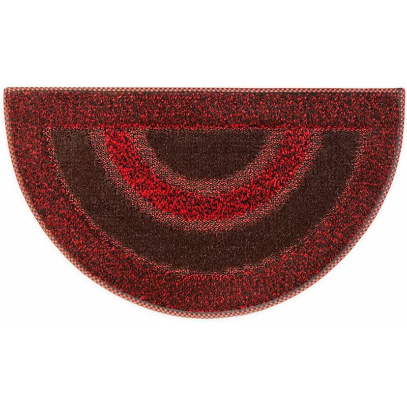 foto del prodotto zerbino ingresso asciugapassi assorbente antiscivolo vellutato 100 made in italy semiluna rosso