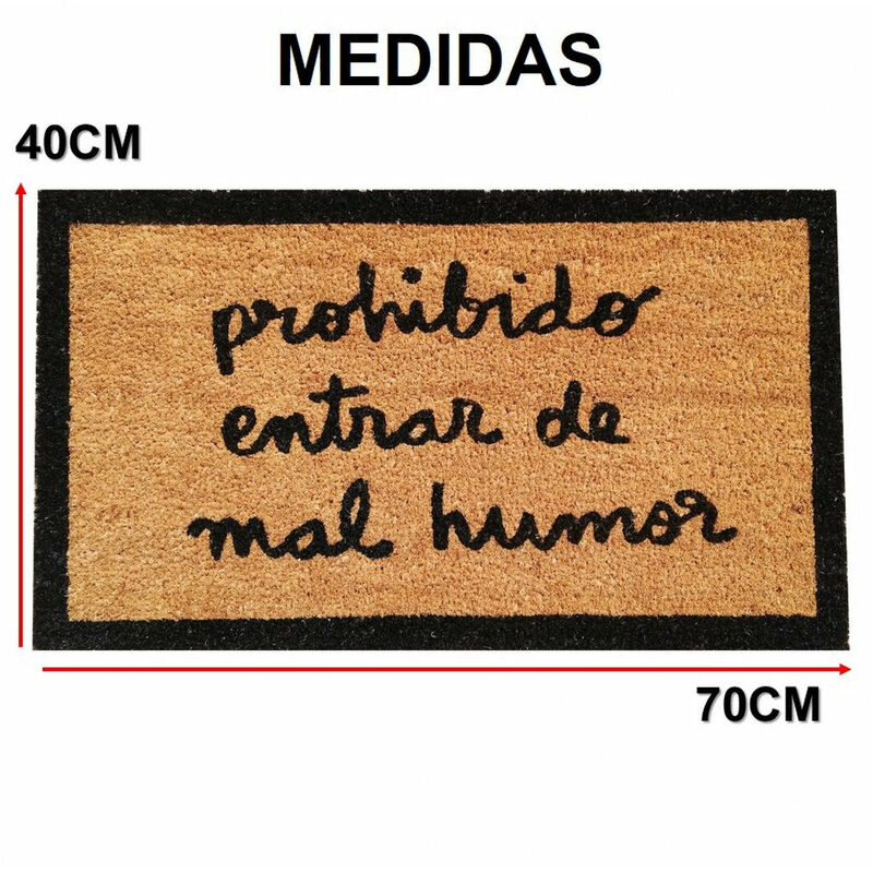 foto del prodotto zerbino ingresso casa divertente simpatico cm 40x70 tappeto antiscivolo umore es