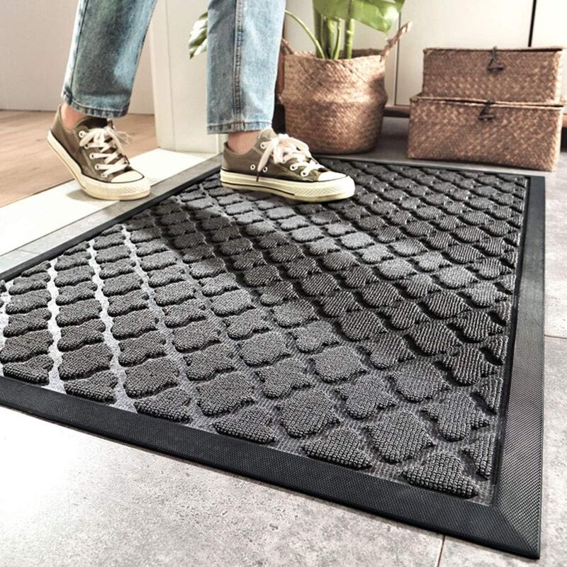 foto del prodotto zerbino ingresso esterno 90 x 60 zerbino interno lavabile zerbino ingresso esterno zerbino esterno zerbino antiscivolo 60 x 90 grigio