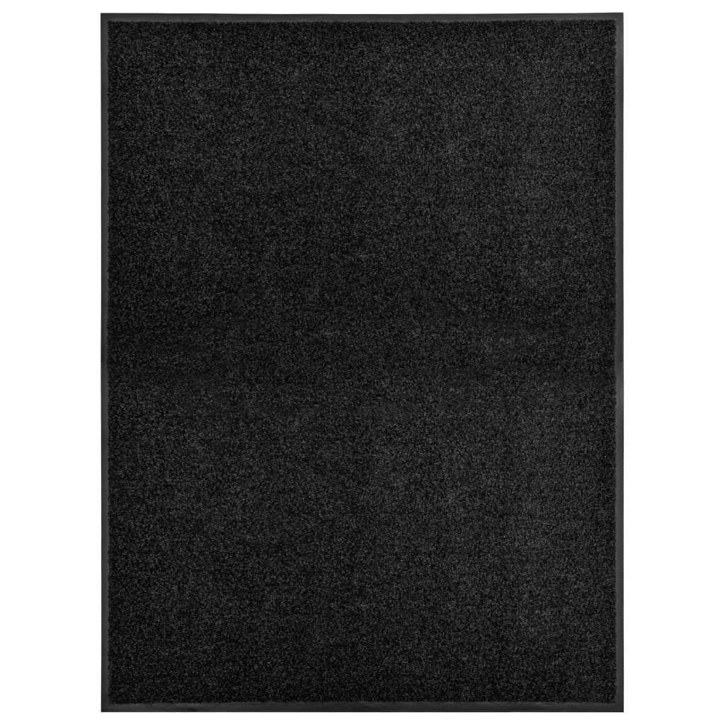 foto del prodotto zerbino lavabile nero 90x120 cm cod mxl 51315