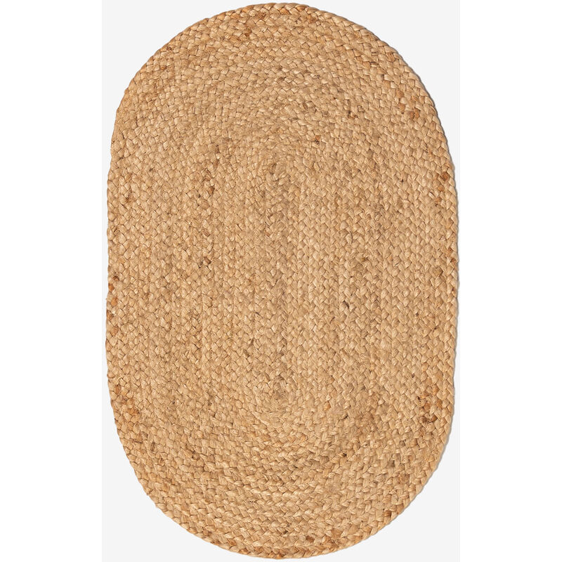 foto del prodotto zerbino ovale in juta naturale 73x46,5 cm never sklum