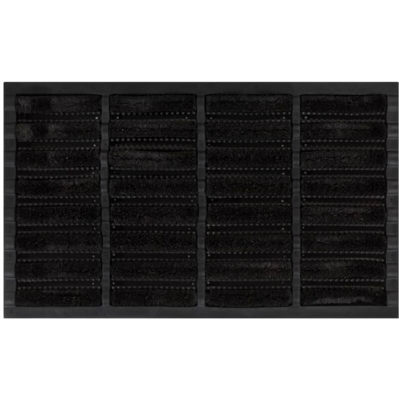 foto del prodotto zerbino rettangolare 45x75 cm in gomma e fibra di cocco - vidaxl