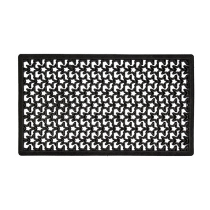 foto del prodotto zerbino stellato nero con bordo cm 40x70. prezzo per 1 pezzo.