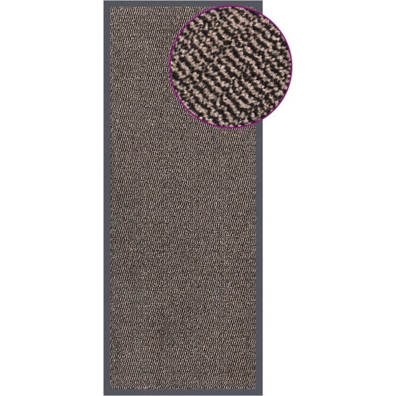 foto del prodotto zerbino trapuntato 60x150 cm marrone scuro vidaxl