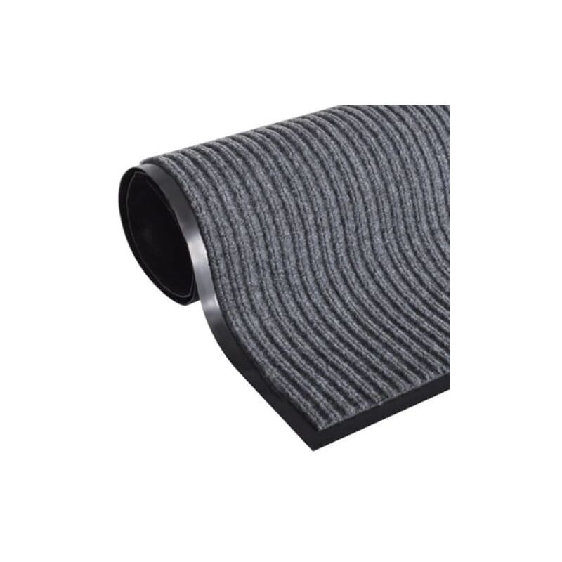 foto del prodotto zerbino xxl 240 x 120 cm - zerbino d'ingresso grigio a coste