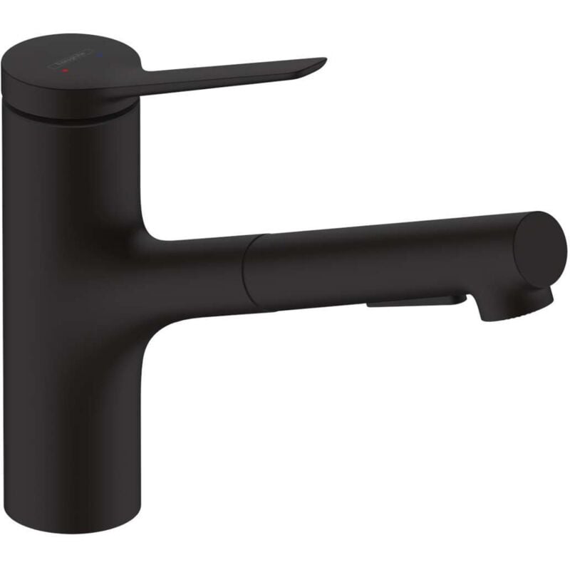 foto del prodotto zesis m33 - miscelatore da lavello 150, con doccetta estraibile, nero opaco 74800670 - hansgrohe