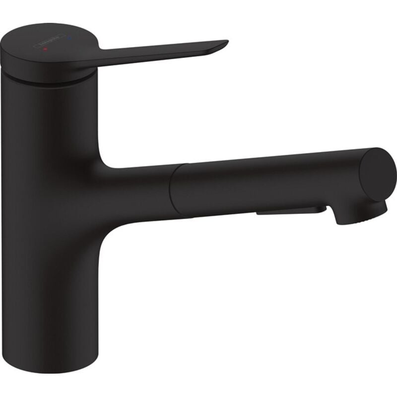 foto del prodotto zesis m33 - miscelatore da lavello 150, con doccetta estraibile, sbox lite, nero opaco 74803670 - hansgrohe