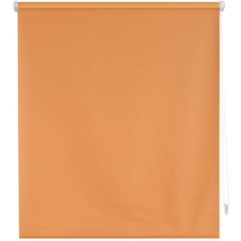 foto del prodotto zeus tenda a rullo oscurante easyfix arancia, 107 x 180 cm larghezza x altezza dimensioni del tessuto 104 x 175 cm. tende termiche oscuranti