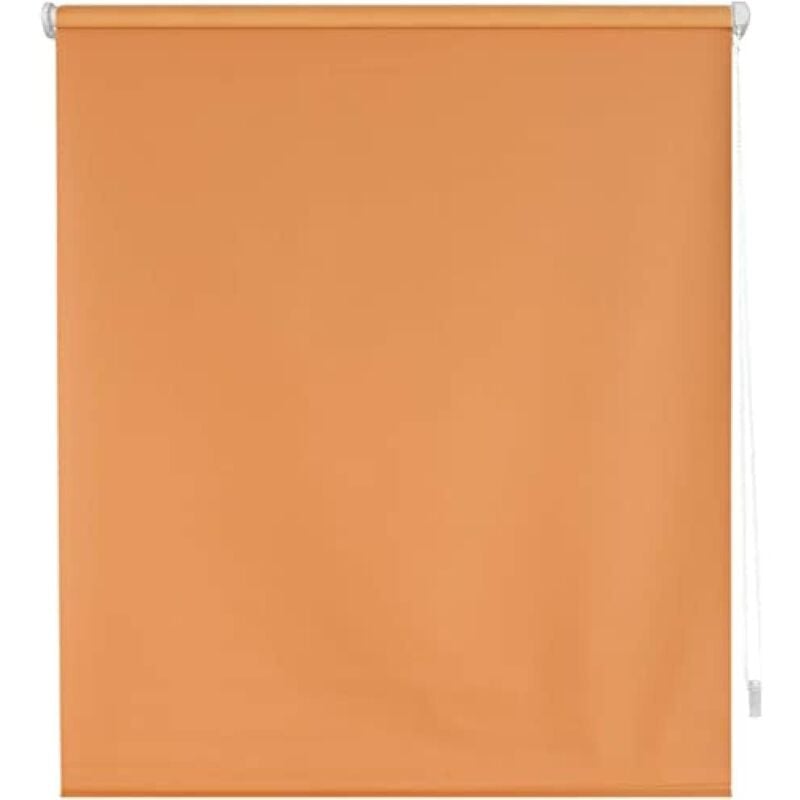 foto del prodotto zeus tenda a rullo oscurante easyfix - arancia, 140 x 180 cm (larghezza x altezza) dimensioni del tessuto 137 x 175 cm. tende termiche oscuranti