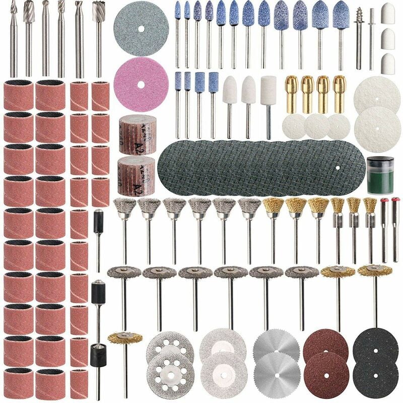 foto del prodotto zfe set da 217 accessori per dremel,accessori multifunzione adatti per il modellismo, attacco da 3 mm