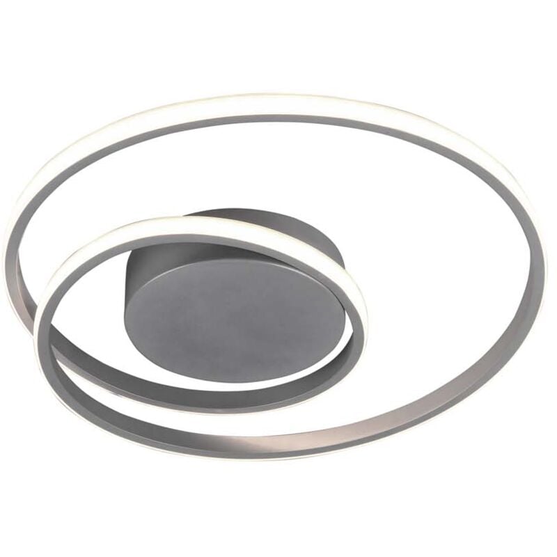 foto del prodotto zibal plafoniera led spirale alluminio con regolazione intensita interruttore d.40cm