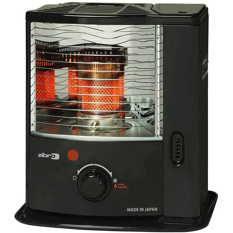 foto del prodotto zibro rs 220, stufa a combustibile meccanica portatile, riscalda fino a 35 metri quadrati, nero, 44.6 x 42.2 x 28.1 cm
