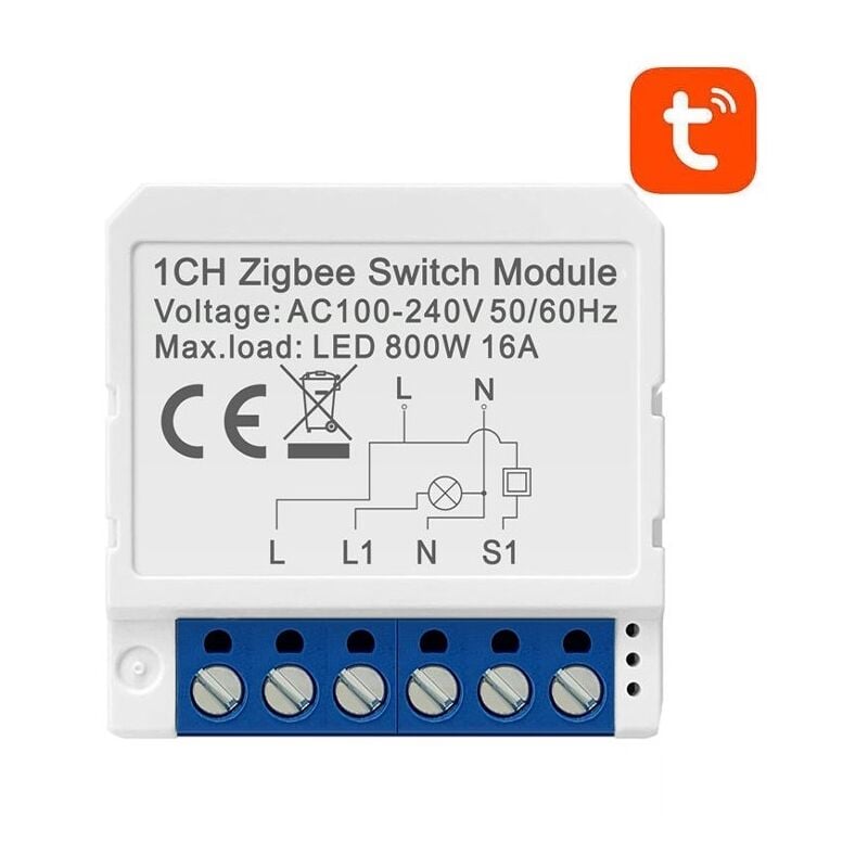 foto del prodotto zigbee modulo multiuso ad 1 canale con neutro - tuya
