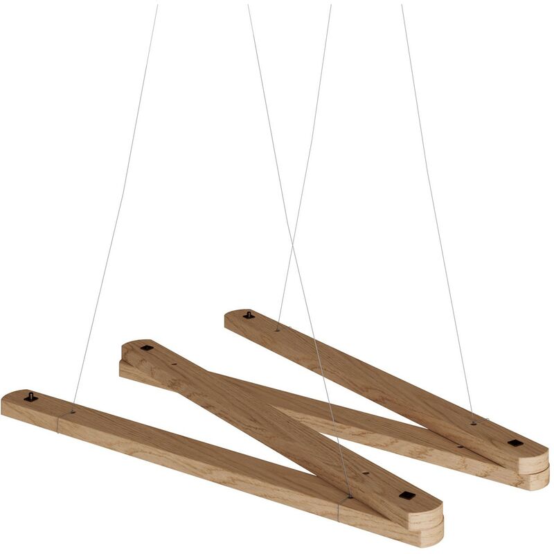 foto del prodotto zigh zagh, supporto a soffitto regolabile in legno per lampade a sospensione