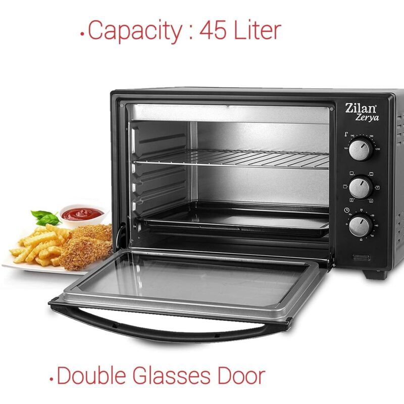 foto del prodotto zilan forno elettrico a convezione zerya, 45 l, multifunzione, programmabile 230 , timer 60 min, spegnimento automatico, 2000 w