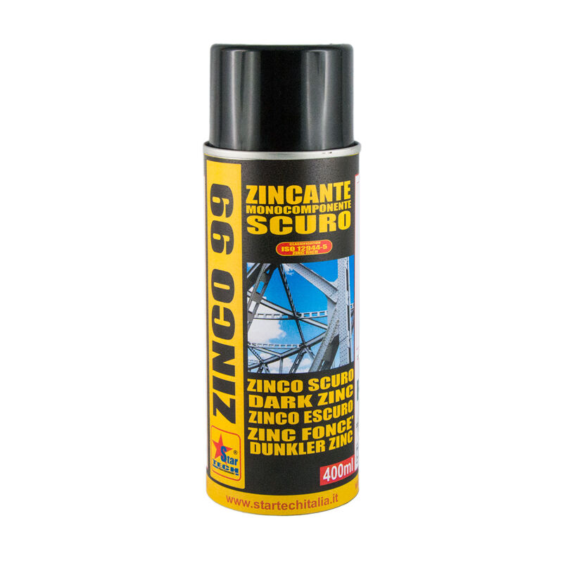 foto del prodotto zinc 99 bomboletta 400 ml vernice zinco scuro spray zincante monocomponente 3 pezzi