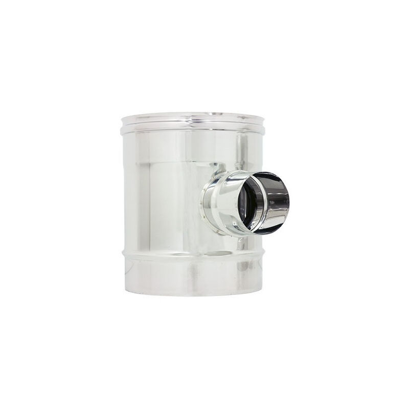 foto del prodotto zinco group raccordo inox a t braga mf da 100mm codino ridotto m 80mm aisi 304