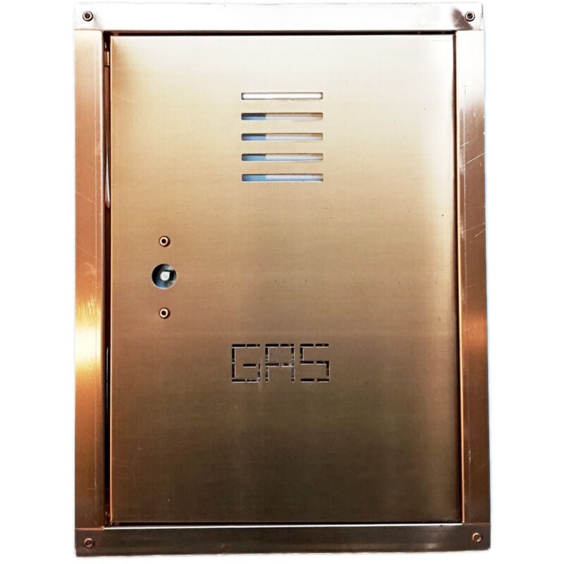 foto del prodotto zinco group sportello portello porta rame per chiusura nicchia contatore gas, scegli se hc 40 x lc 30 cm hn 36 x ln 26 cm 