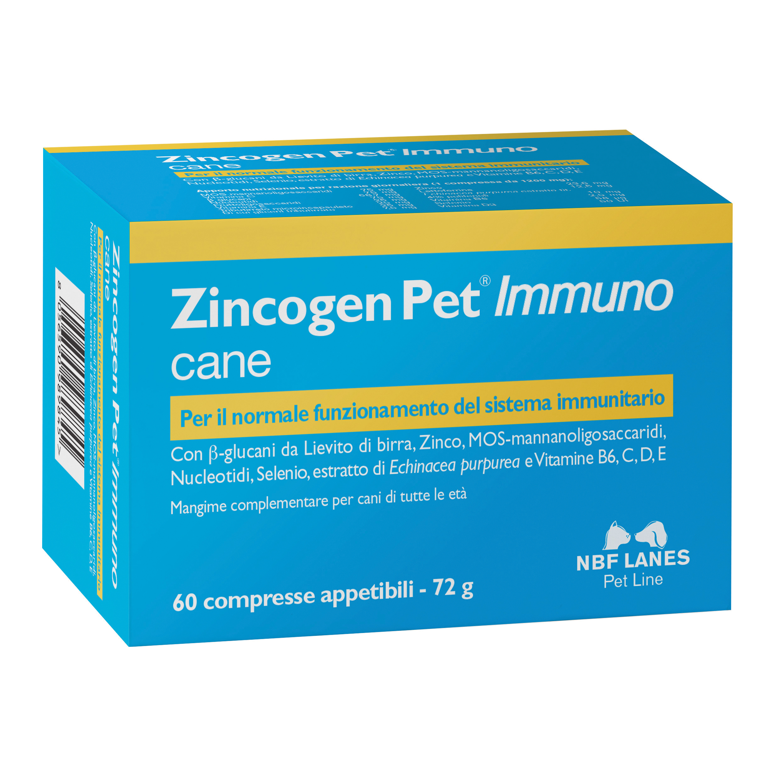 foto del prodotto zincogen pet immuno cane 60 compresse