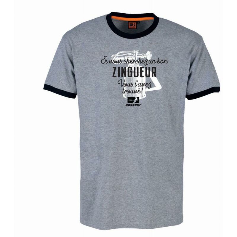 foto del prodotto zingueur tee grigio screziato taglia xxl 11536 005 bosseur
