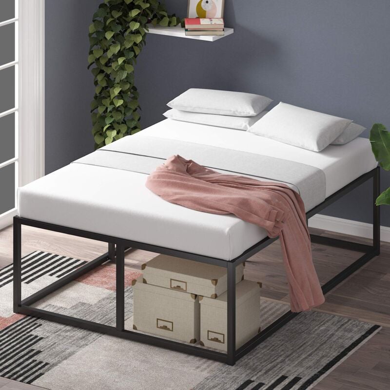 foto del prodotto zinus joseph letto 160x190 cm strutura letto 46 cm di altezza con contenitore sotto il letto struttura letto a piattaforma in metallo con