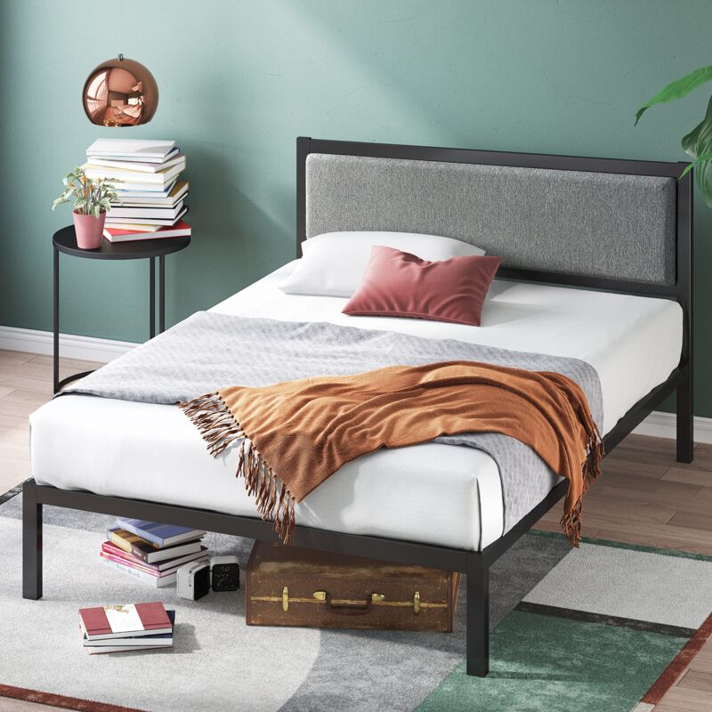 foto del prodotto zinus korey letto 160x190 cm struttura letto 36 cm di altezza con contenitore sotto il letto struttura letto a piattaforma in metallo con