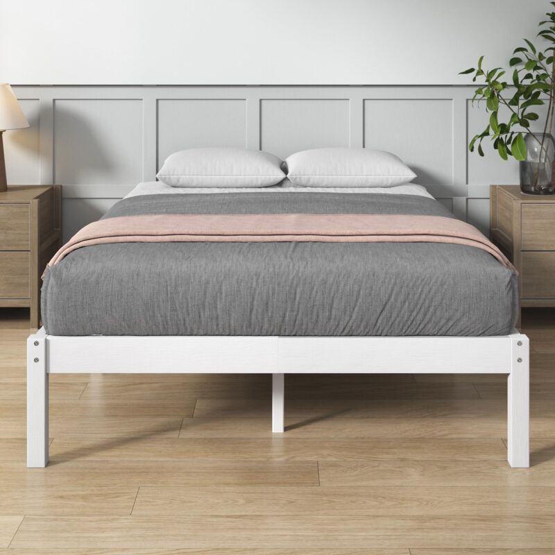 foto del prodotto zinus letto matrimoniale in bamb ellie letto 160x190cm struttura moderna e leggera con rete a doghe in legno 35,5 cm di spazio di