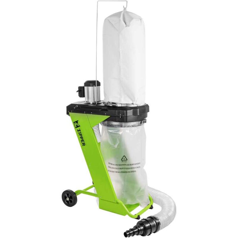 foto del prodotto zipper aspiratore trucioli sacco aspiratrucioli carrellato zi asa550b