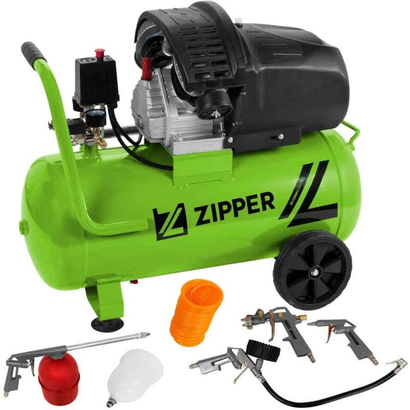foto del prodotto zipper - compressore aria lubrificato 50lt bicilindrico accessori zi-com50-2v510e