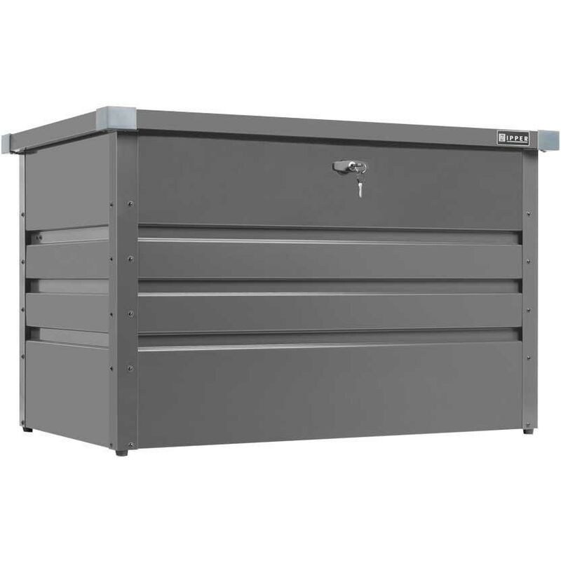 foto del prodotto zipper contenitore box in metallo grigio da giardino 100x61x62 cm zi gab100an