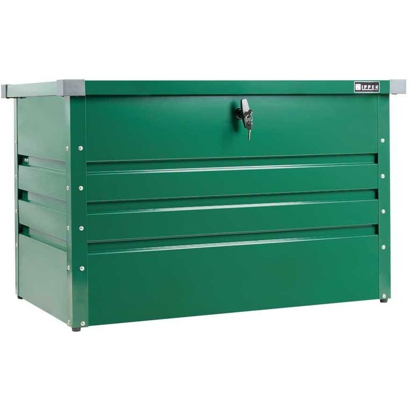 foto del prodotto zipper contenitore box in metallo verde da giardino 100x61x62 cm zi gab100gr