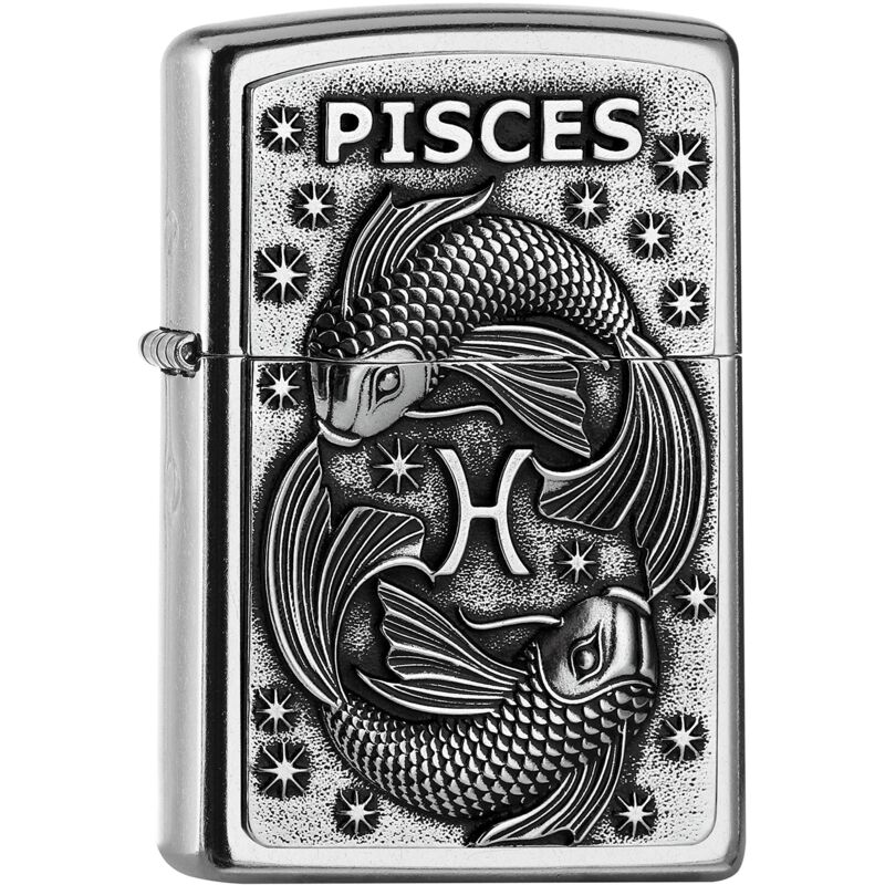 foto del prodotto zippo 2006500 pl 207 pisces accendino v19, in ottone, design 5,83,81,2