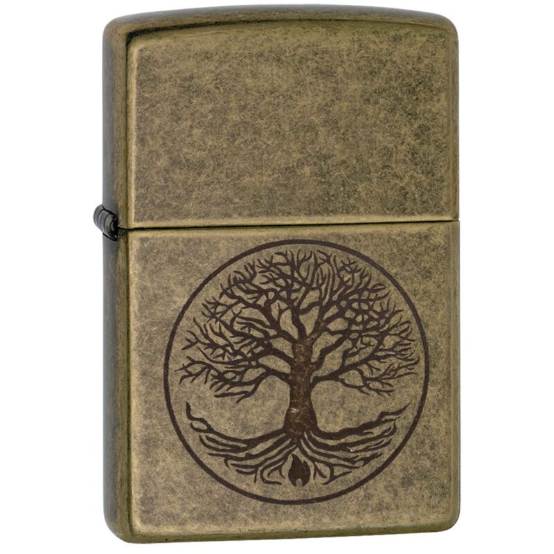 foto del prodotto zippo albero della vita regular lighter ottone anticato