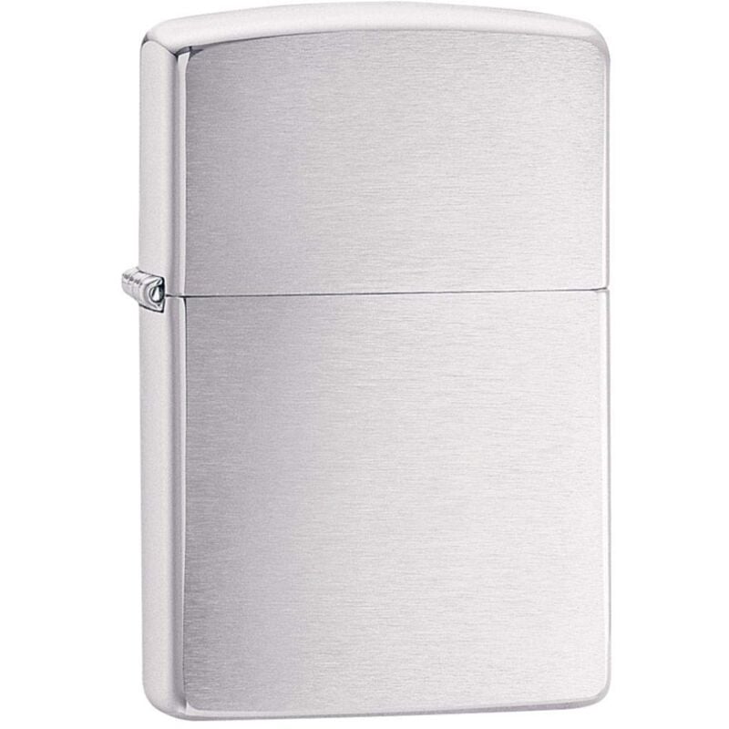 foto del prodotto zippo armor brushed chrome 162, accendino antivento ricaricabile, realizzato in metallo con caratteristico click, color argento, made in usa, ottima
