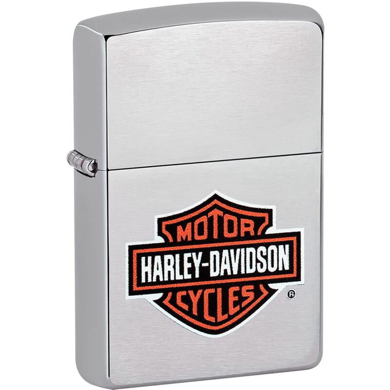 foto del prodotto zippo h d bar shield color, accendino antivento, ricaricabile a benzina unisex adulto, cromo, regular 5.7 x 3.7 x 1.2 cm