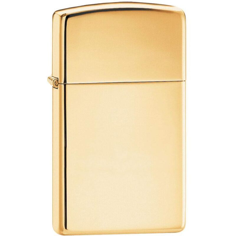 foto del prodotto zippo slim pocket lighter, high polish brass, ottone, gold, one size