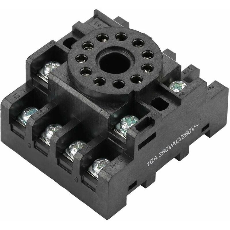 foto del prodotto zoccolo di base per rel di potenza a 11 pin per supporto di base, terminali a vite, montaggio su guida din per rel a ritardo jqx 10f jtx 2c