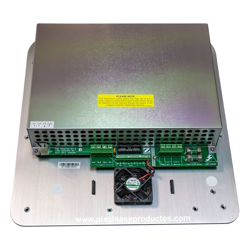 foto del prodotto zodiac set scheda elettronica di alimentazione con supporto in alluminio e ventola per elettrolisi tri e tri expert