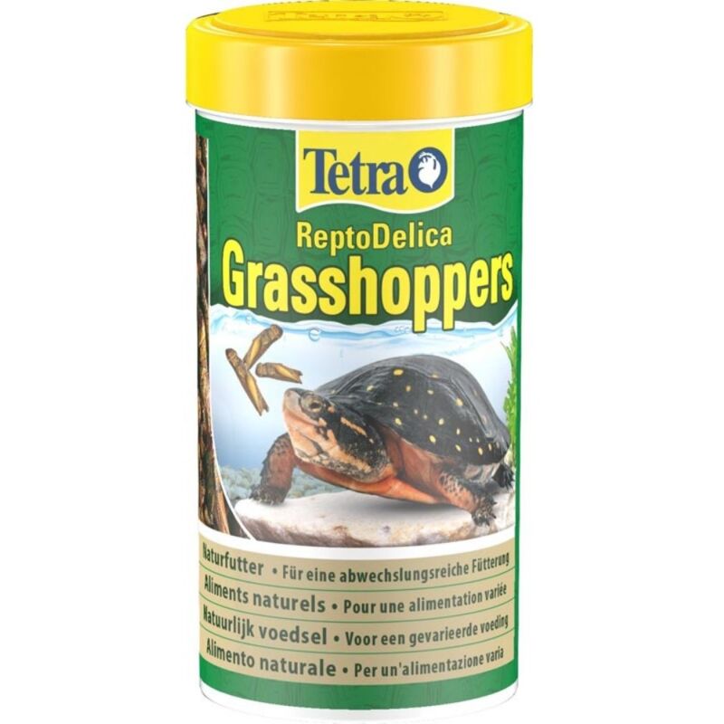 foto del prodotto zolux tetra reptodelica grasshoppers 250ml 25gr cavallette per tartarughe acquatiche e rettili carnivori