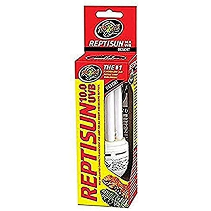 foto del prodotto zoo med reptisun lampada per terrari e rettilari 13 watt, 10.0 uvb, uva, lampadina per rettili, tartarughe, rane e piante da terrario