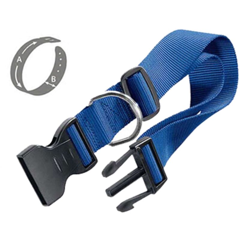 immagine 0 del prodotto zoov collare regolabile in nylon blu mm.20x35 55 12 pz