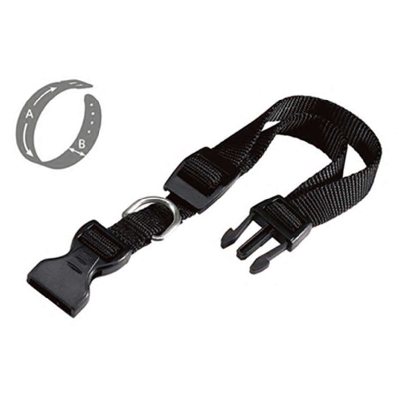 foto del prodotto zoov collare regolabile in nylon nero mm.15x30 45 12 pz