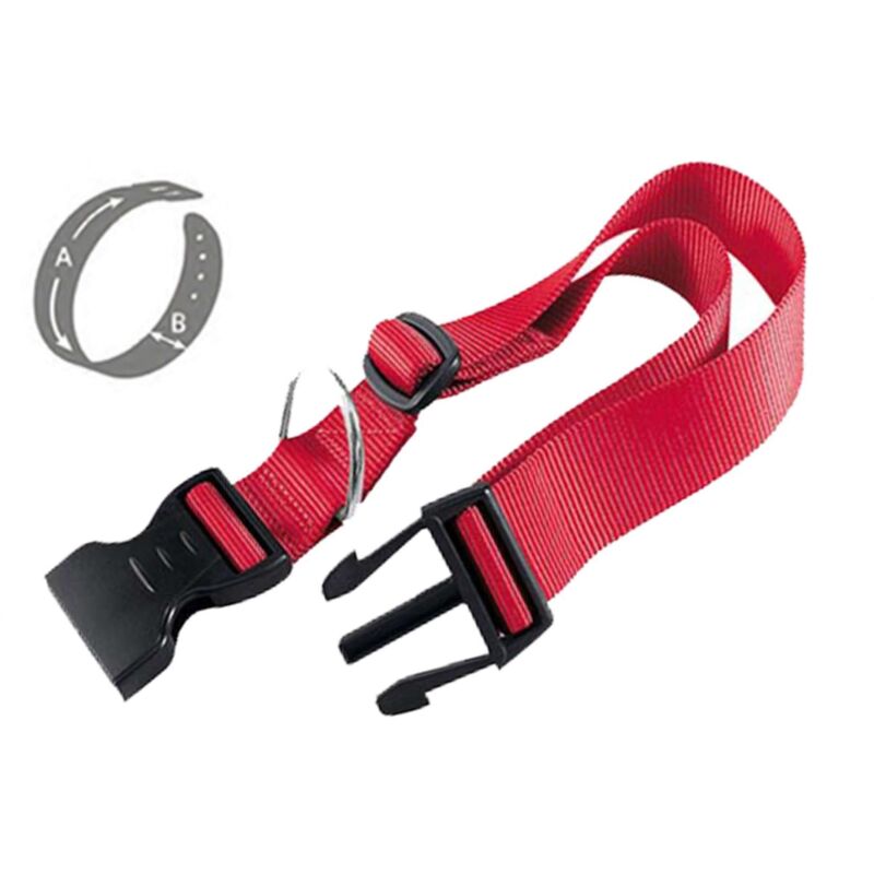 foto del prodotto zoov collare regolabile in nylon rosso mm.25x40 65 12 pz