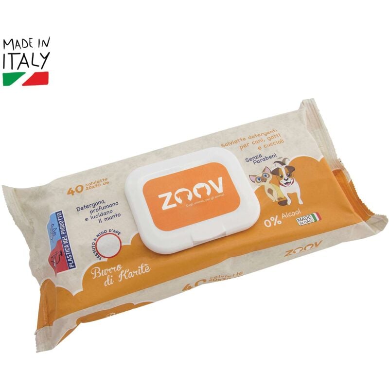 foto del prodotto zoov salviettine detergenti karite pz.40 12 pz