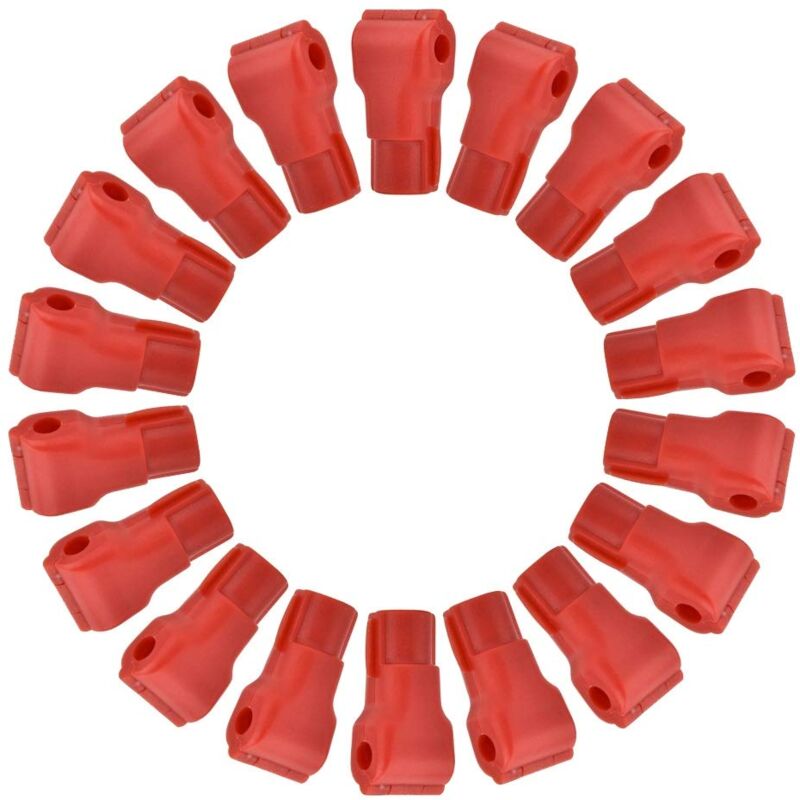 foto del prodotto zoternen 100 pezzi lucchetti a gancio con fermo, lucchetto di sicurezza rosso in plastica, facile installazione, per collegamento merci, gancio