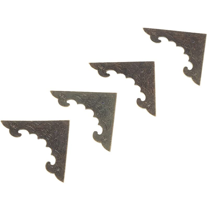 foto del prodotto zoternen 12 pezzi protezioni per angoli in metallo, ferro e bronzo per scatole di legno, protezione per angoli, decorazione in stile antico per