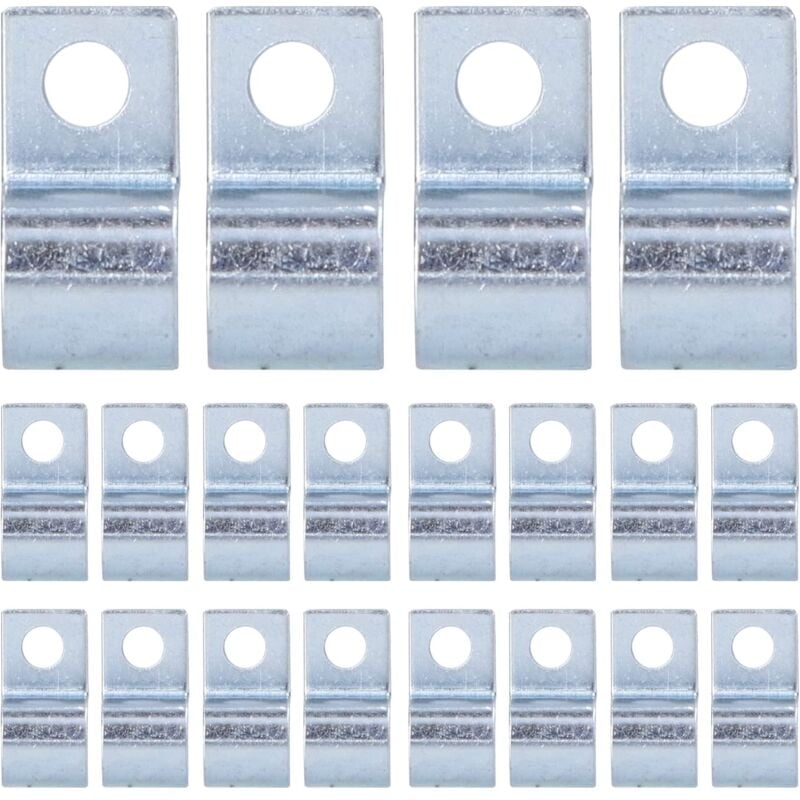 foto del prodotto zoternen 20 pezzi fascetta per tubi a foro singolo, parti di fissaggio, altri elementi di fissaggio, fascetta per cavi zincata, fascetta per tubi