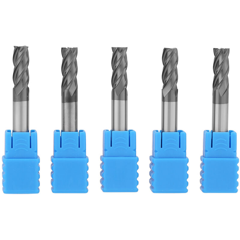 foto del prodotto zoternen 5 pz. fresa cnc a 4 flauti in carburo di tungsteno fresa cnc 6mm diametro x 50mm lunghezza