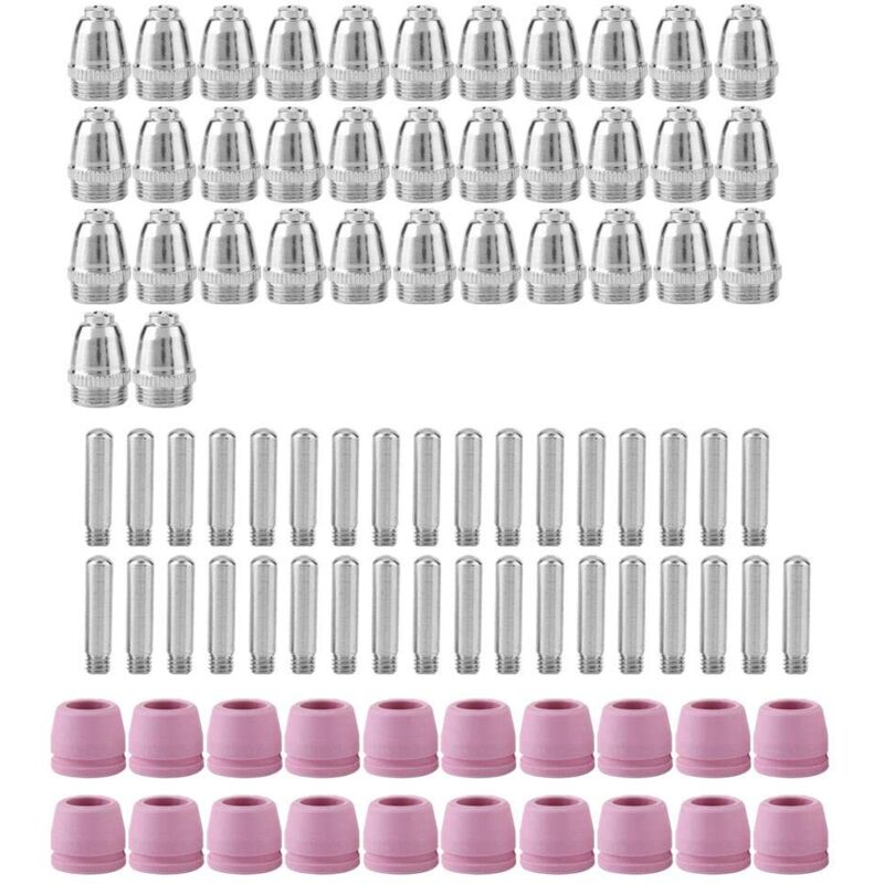 foto del prodotto zoternen 90 pezzi set di ugelli per elettrodi per torcia da taglio al plasma, accessori per punte, kit di ugelli per elettrodi, per torcia da