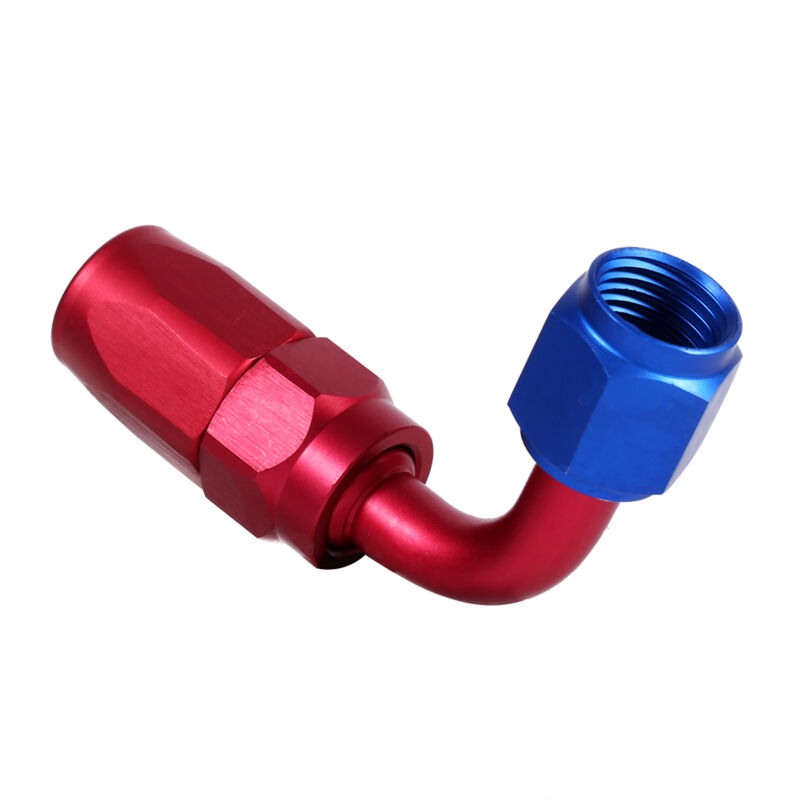 foto del prodotto zoternen an6 racing olio carburante tubo estremit girevole adattatore raccordo maschio blu colore rosso 90 gradi